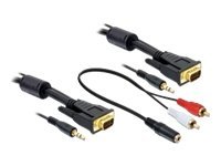 DELOCK Kabel VGA und Audio ST/ST 2m