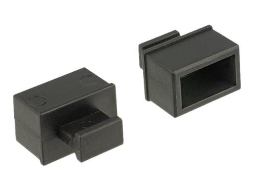DELOCK Staubschutz für SFP Schacht mit Griff 10 Stück schwarz