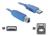 DELOCK USB-Kabel Delock Anschl. USB 3.0 AB St/St 5.0m blau