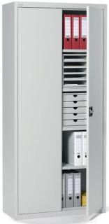 Stahlschrank Flügeltüren,1950x920x420, 5 Ordnerhöhen, Gewicht 46kg,lichtgrau,