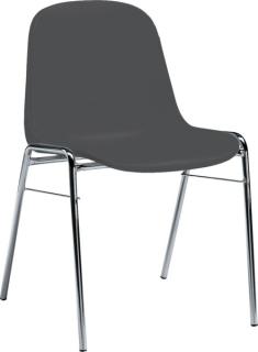 Besucherstuhl mit Chromgestell ergonomische Sitzschale