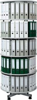Ordner-Drehsäule 5 Etagen bis zu 120 Ordner, 800 mm x 2030mm Höhe