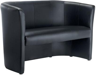 Clubsofa Kunstleder schwarz Elegant, bequem und einladend