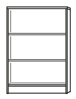 Regal weiß inklusive 2 Holz-Fachböden