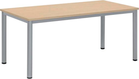 Besprechungstisch BASE-MODUL Q, Platte,nstärke 25 mm, Platte, ahorn,