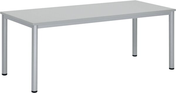Besprechungstisch BASE-MODUL Q, Platte,nstärke 25 mm, Platte,lichtgrau
