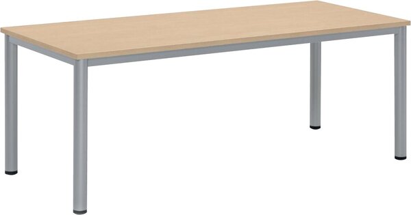 Besprechungstisch BASE-MODUL Q, Platte,nstärke 25 mm, Platte, ahorn,
