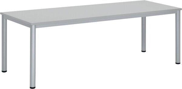Besprechungstisch BASE-MODUL Q, Platte,nstärke 25 mm, Platte,lichtgrau