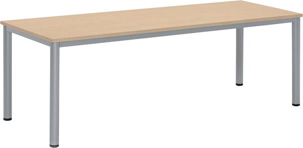 Besprechungstisch BASE-MODUL Q, Platte,nstärke 25 mm, Platte, ahorn,