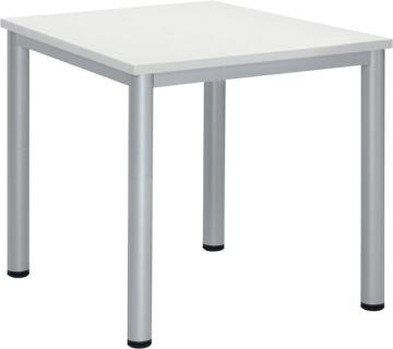 Besprechungstisch BASE-MODUL Q, Platte,nstärke 25 mm, Platte, weiß,