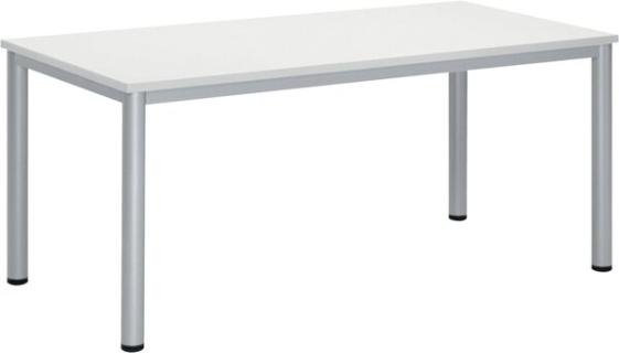 Besprechungstisch BASE-MODUL Q, Platte,nstärke 25 mm, Platte, weiß,