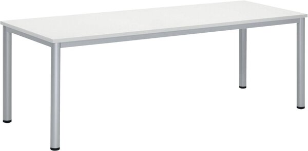 Besprechungstisch BASE-MODUL Q, Platte,nstärke 25 mm, Platte, weiß,