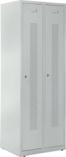 Garderobenspind, Drehriegelverschluss Korpus und Türen lichtgrau,