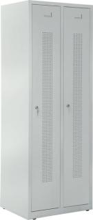 Garderobenspind, Zylinderschloss, Korpus und Türen lichtgrau,