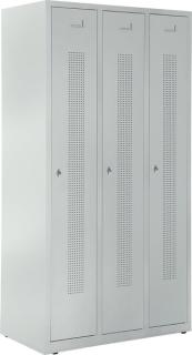 Garderobenspind, Drehriegelverschluss Korpus und Türen lichtgrau,