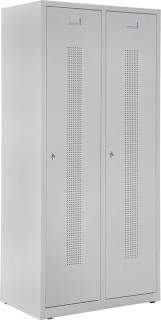 Garderobenspind, Drehriegelverschluss Korpus und Türen lichtgrau,