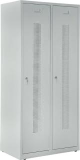 Garderobenspind, Zylinderschloss, Korpus und Türen lichtgrau,