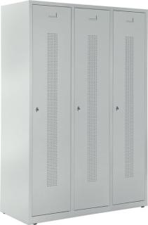 Garderobenspind, Drehriegelverschluss Korpus und Türen lichtgrau,