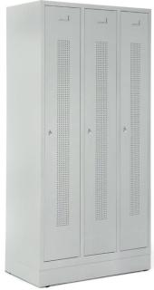 Garderobenspind, Drehriegelverschluss Korpus und Türen lichtgrau,