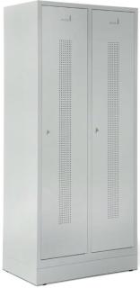 Garderobenspind, Drehriegelverschluss Korpus und Türen lichtgrau,