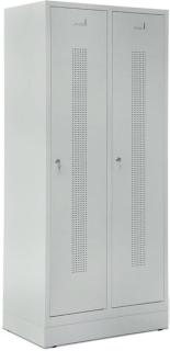 Garderobenspind, Zylinderschloss, Korpus und Türen lichtgrau,