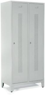 Garderobenspind, Drehriegelverschluss Korpus und Türen lichtgrau,