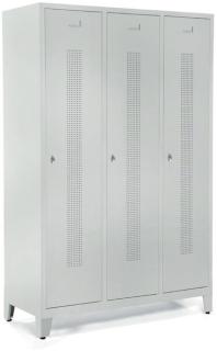 Garderobenspind, Drehriegelverschluss Korpus und Türen lichtgrau,