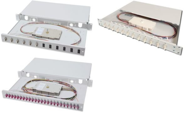 DIGITUS 19 Glasfaser LWL Spleißbox , OM4, bestückt, 6 x LC (11005880)