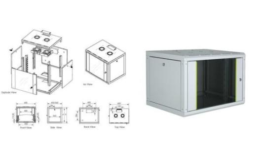 DIGITUS 19" Wandschrank 20HE 6/6 Digitus (Halbpalette)