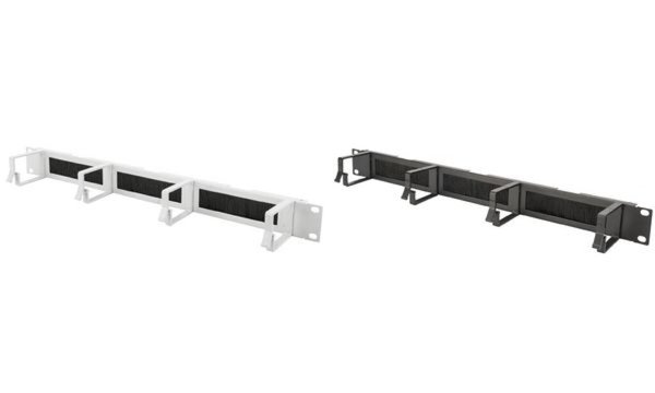 DIGITUS 1HE Kabelrangierpanel mit Burstenleisten 4x Aluminium Kabelfuhrungsbuge