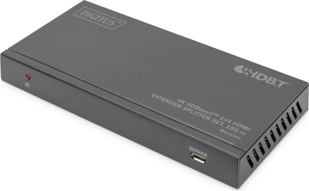 DIGITUS 4K HDBaseT 1x4 HDMI Extender Splitter Set, 150 m