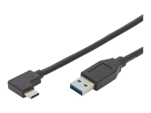 DIGITUS ASSMANN USB 3.1 Verbindungskabel C 90degree gewinkelt auf A St/St 1,0m 