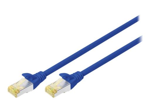 DIGITUS CAT 6A S-FTP Patchkabel Cu LSZH AWG 27/7 Länge 1m 10 Stück Farbe Blau