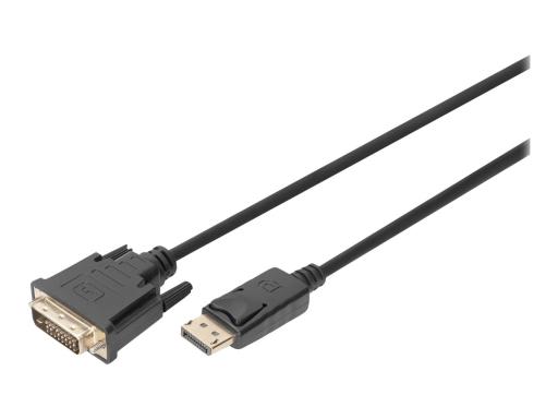 DIGITUS DisplayPort Adapterkabel, DP auf DVI-D, 3,0m, sw