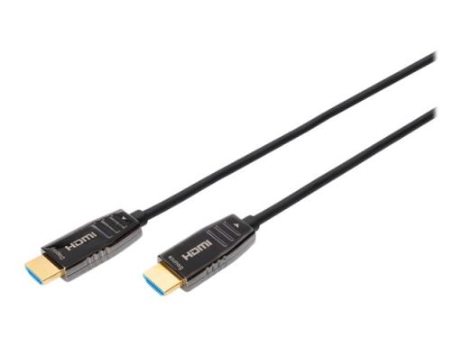 DIGITUS HDMI AOC Hybrid Glasfaser Anschlusskabel Typ A M/M 30m UHD 8K60Hz CE go