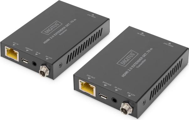 DIGITUS HDMI Extender Set, 4K/60Hz, 70 m, schwarz
