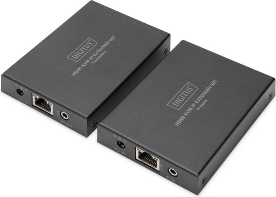 DIGITUS HDMI KVM IP Extender Set, schwarz