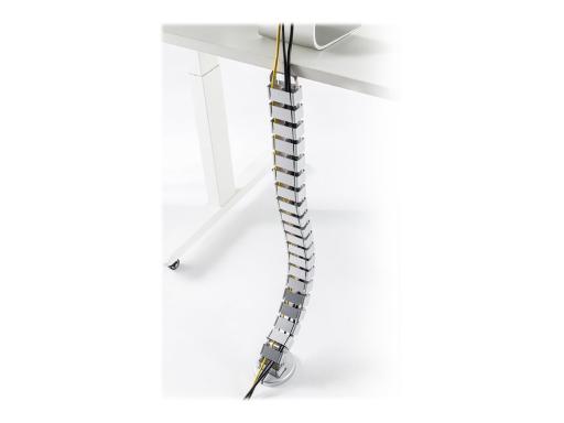 DIGITUS Kabel-Bündelschlauch Kunststoff, Metall, ABS, ABS Kunststoff Silber fle