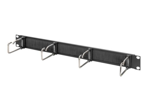 DIGITUS Kabelrangierpanel Stahlbügeln+Bürstenleiste 19" 1HE