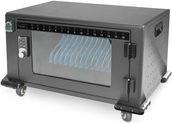 DIGITUS Mobiler Ladeschrank für Tablets, 16 Ladeplätze