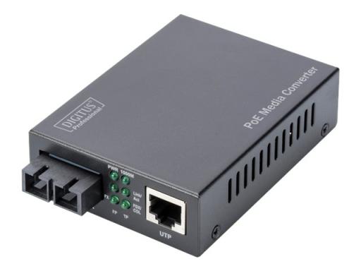 DIGITUS PoE Media Converter Multimode 10/100/1000Base-T zu 1000Base-SX Inkl. Ne