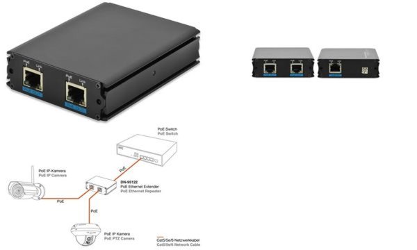 DIGITUS PoE Verstärker DIGITUS 1-port 10/100mbps 2-port out