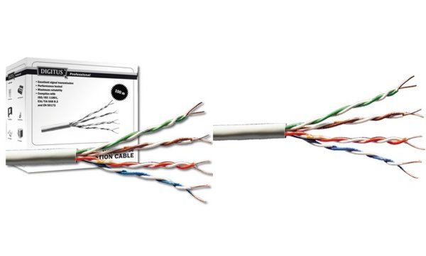 DIGITUS Professional - Bulkkabel - 100,0m - UTP - CAT 5e - Grau (DK-1511-V-1-1)