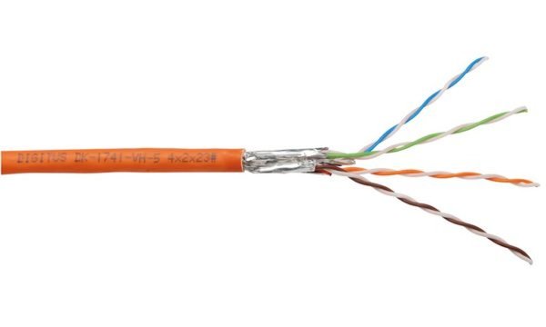 DIGITUS S-FTP PIMF Netzwerk Installationskabel CAT7 simplex 4x2xAWG23/1 100 Ohm