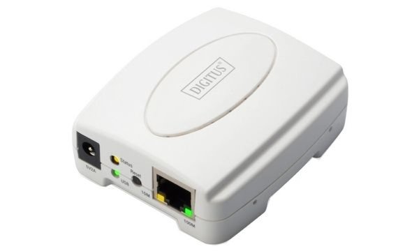 DIGITUS USB Drucker Server 1-Port 1x RJ45 1x USB A USB 2.0 For all common O/S