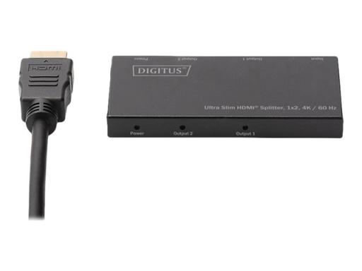 DIGITUS Ultra Slim HDMI Splitter DS-45322 - Video-/Audio-Splitter - 2 x HDMI - 