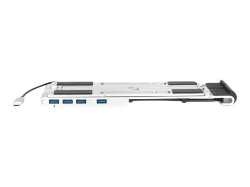 DIGITUS Variabler Notebook-Ständer integr. USB-C Hub,5-Port