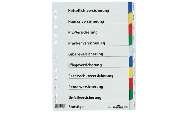 DURABLE 6741-27 Tab-Register (6741-27)