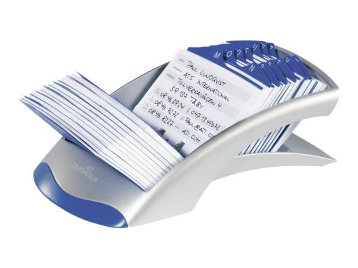 DURABLE Adresskartei TELINDEX desk, blau - silber aus Kunststoff, mit 500 beids