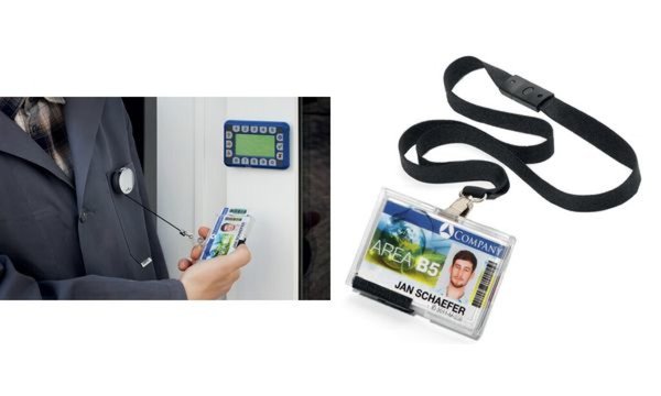 DURABLE Ausweishalter - "PUSH BOX MONO" - für 1 Karte - glasklarer Kunststoff -